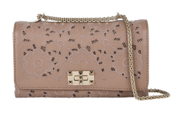 Lace Cut Crossbody, Leather, Pink, MII, DB, 2*